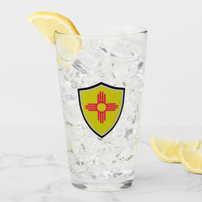New Mexico flag Glass (Front Ice)