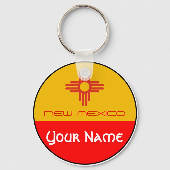 New Mexico-  FLAG Key Ring (Front)
