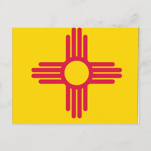 New Mexico Flag Map Postcard (Front)