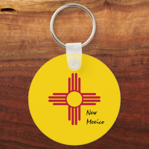 New Mexico Flag & New Mexico patriots /sports Key Ring