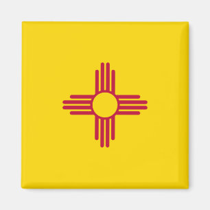 New Mexico flag & New Mexico, USA holiday/sports Magnet