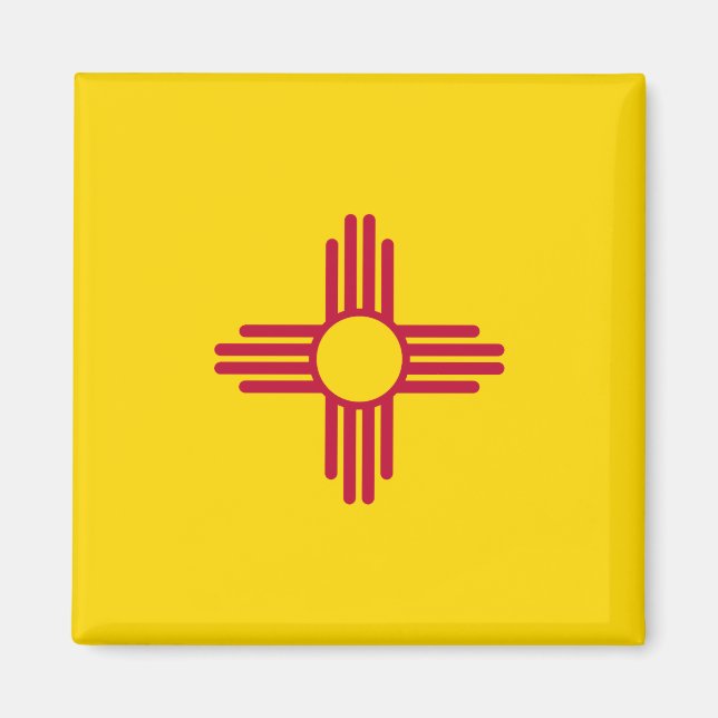 New Mexico flag & New Mexico, USA holiday/sports Magnet (Front)