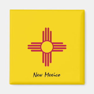 New Mexico flag & New Mexico, USA holiday/sports Magnet