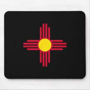 New Mexico Flag Red Zia Sun Symbol Mouse Mat