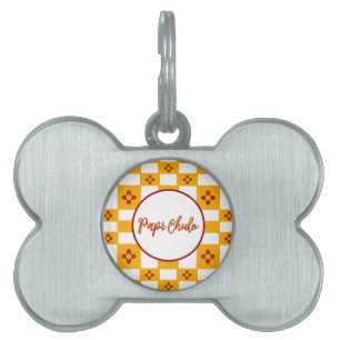 New Mexico Flag Red Zia Yellow Pet ID Tag