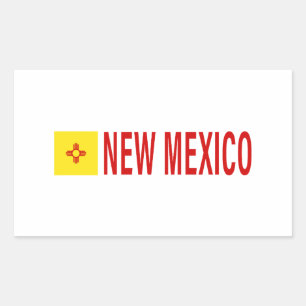 New Mexico Flag Symbol of the Zia Rectangular Sticker