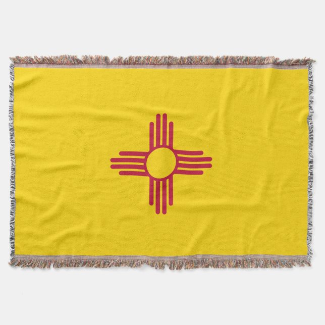 New Mexico Flag Throw Blanket (Front)