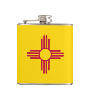 New Mexico Flag & travel Mexico USA States/sports Hip Flask