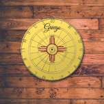 New Mexico flag with Zia symbol Dartboard<br><div class="desc">Show off your New Mexican Pride with my Zia illustration.</div>