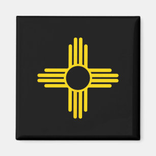 New Mexico Flag Yellow Zia Sun Symbol Magnet