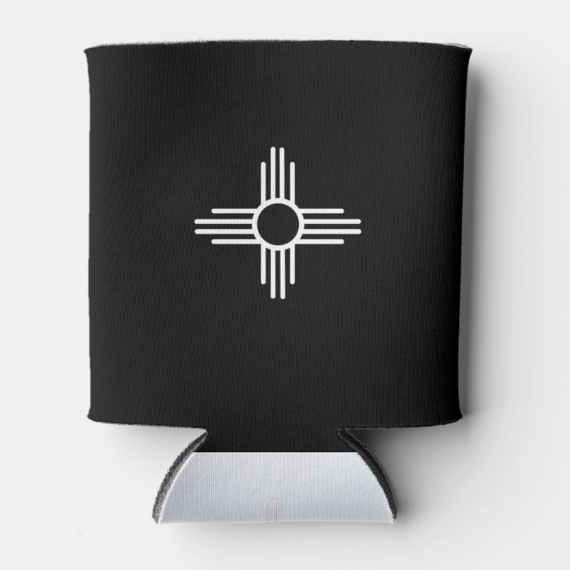 New Mexico Flag Zia Sun Symbol Can Cooler (Front)