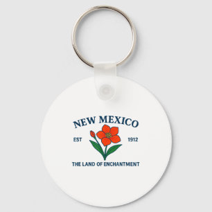 New Mexico Flower  Key Ring