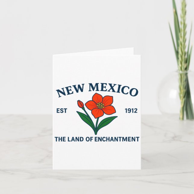 New Mexico Flower Premium Tri-blend  Card (Front)