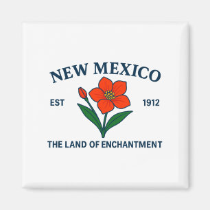 New Mexico Flower Premium Tri-blend  Magnet