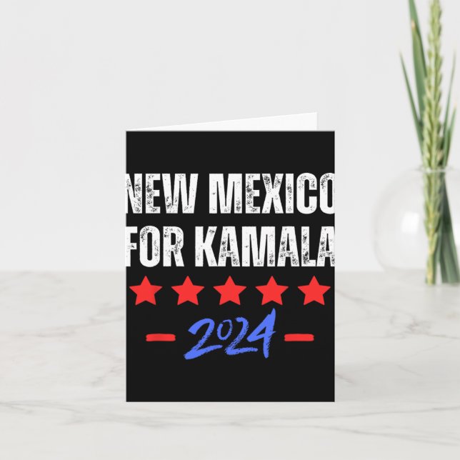 New Mexico For Kamala 2024 Dnc Kamala Harris Suprt Card (Front)