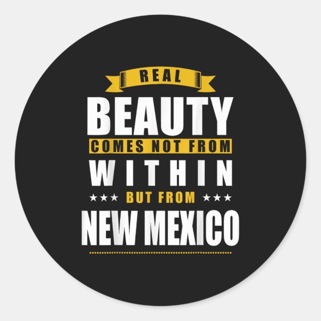 New Mexico - Funny D City Gift  Classic Round Sticker (Front)
