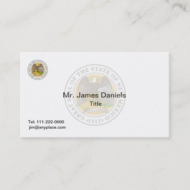 New Mexico Great Seal Business Card (Front)