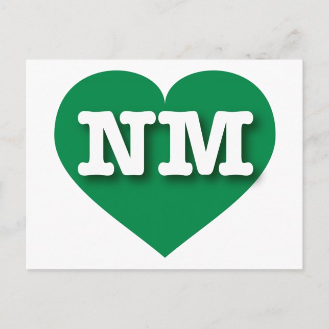 New Mexico Green Heart - I love NM Postcard (Front)
