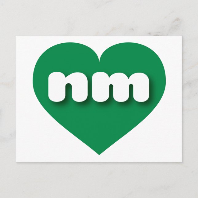 New Mexico green heart - I love nm Postcard (Front)