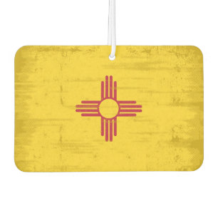 New Mexico grunge Flag. Flag of New Mexico with Car Air Freshener