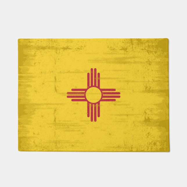 New Mexico grunge Flag. Flag of New Mexico with Doormat (Front)
