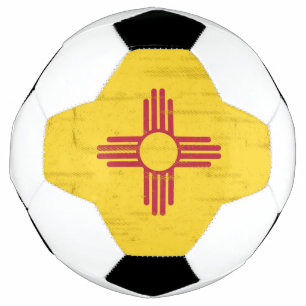 New Mexico grunge Flag. Flag of New Mexico with Football