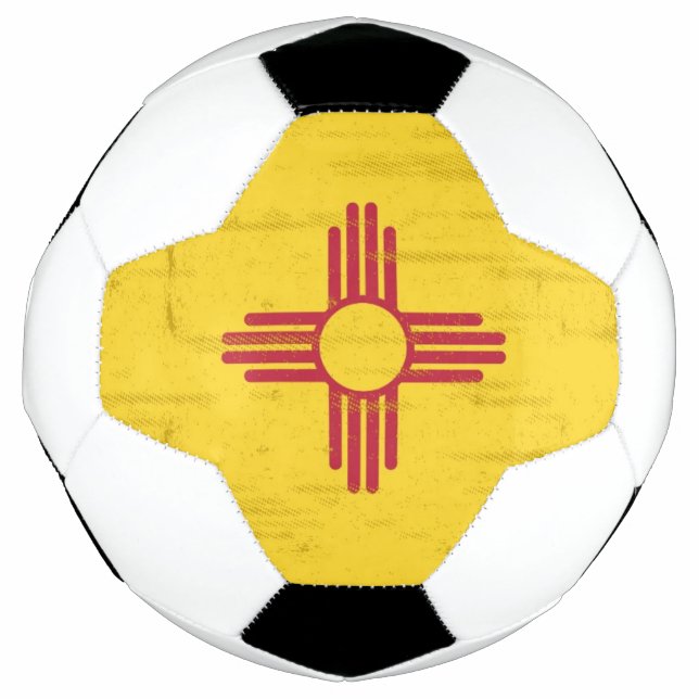 New Mexico grunge Flag. Flag of New Mexico with Football (Front)
