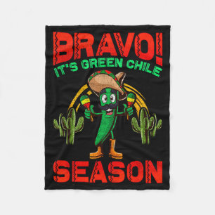 New Mexico Hatch Chile Season Mexican Green Chili Fleece Blanket