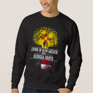 New Mexico Home Georgia Roots State Tree Flag Sweatshirt