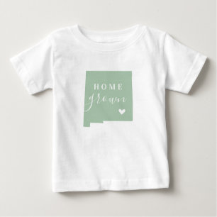 New Mexico Home Grown   Editable Colours State Map Baby T-Shirt