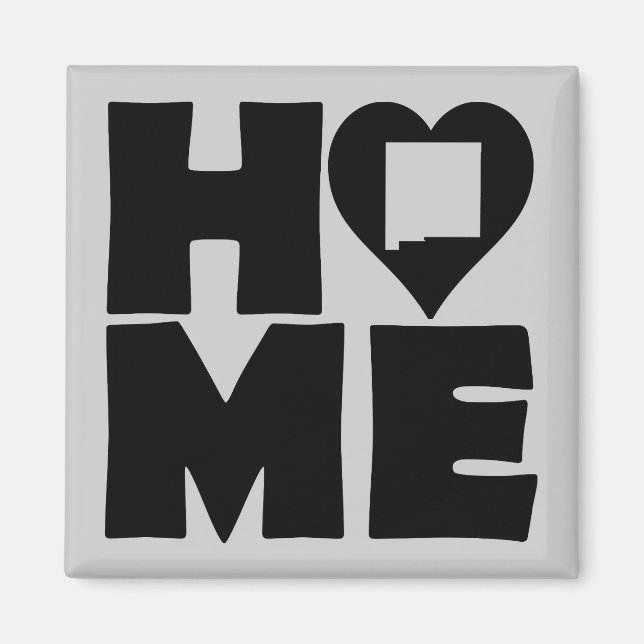 New Mexico Home Heart State Fridge Magnet (Front)