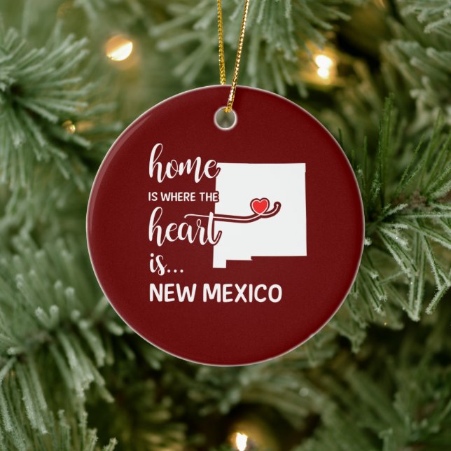 New Mexico home is where the heart is Ceramic Tree Decoration (Tree)