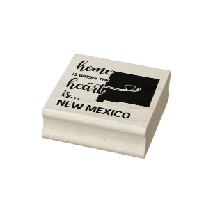 New Mexico home is where the heart is Rubber Stamp
