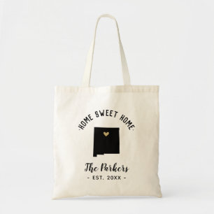 New Mexico Home Sweet Home Family Monogram Tote Bag