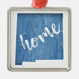 New Mexico Home Wood Grain Metal Tree Decoration