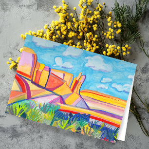 New Mexico Kitchen Mesa Landscape Art CUSTOM Card