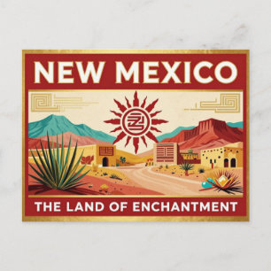 NEW MEXICO Land of Enchantment Heritage Postcard