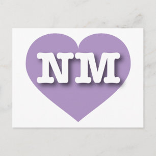 New Mexico Lavender Heart - I love NM Postcard