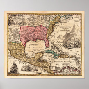 New Mexico  Louisiana  Florida Homann 1716 Poster