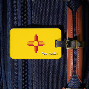 New Mexico Luggage Tags, patriotic New Mexico Flag Tag