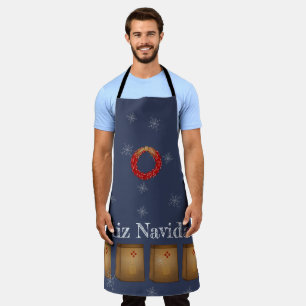 New Mexico Luminarias Farolitos Zia Red Chile Apron