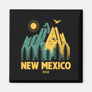 New Mexico Mountains Usa Hiking Outdoors Vintage _ Magnet