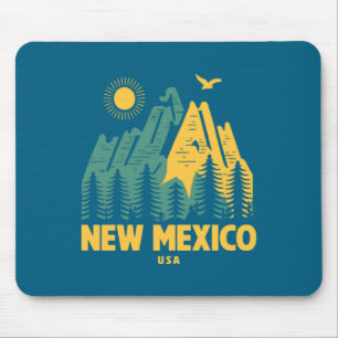 New Mexico Mountains Usa Hiking Outdoors Vintage _ Mouse Mat