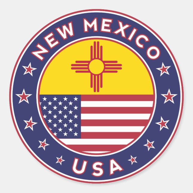 New Mexico, New Mexico sticker, phone case Classic Round Sticker (Front)