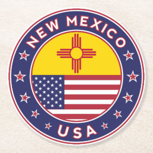 New Mexico, New Mexico sticker, phone case Round Paper Coaster