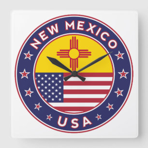 New Mexico, New Mexico sticker, phone case Square Wall Clock
