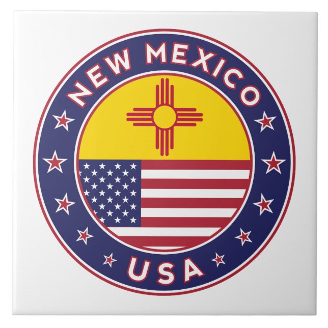 New Mexico, New Mexico sticker, phone case Tile (Front)