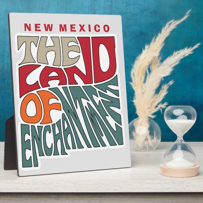 New Mexico Nickname Word Art Plaque Zazzle.co.uk
