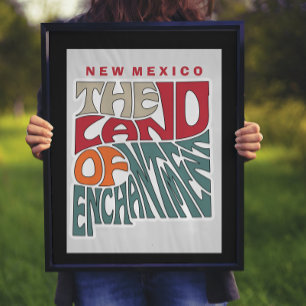 New Mexico Nickname Word Art Poster