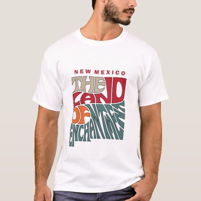 New Mexico Nickname Word Art T-Shirt (Front)